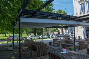 Pergola Latin 80, RESTAURACE NA RYBNÍČKU, Opava, realizace Bohemiaflex CS