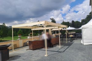 Pergola Latin 80, zámek Liblice, realizace Bohemiaflex CS