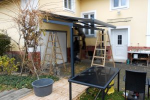 Pergola Piazza a markýza Sandra EXT, realizace Bohemiaflex CS